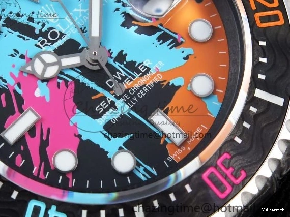 on Graffiti Nylon Best Black Carbon Strap A2824 DIWF Dweller Sea 43mm Edition Dial 0415